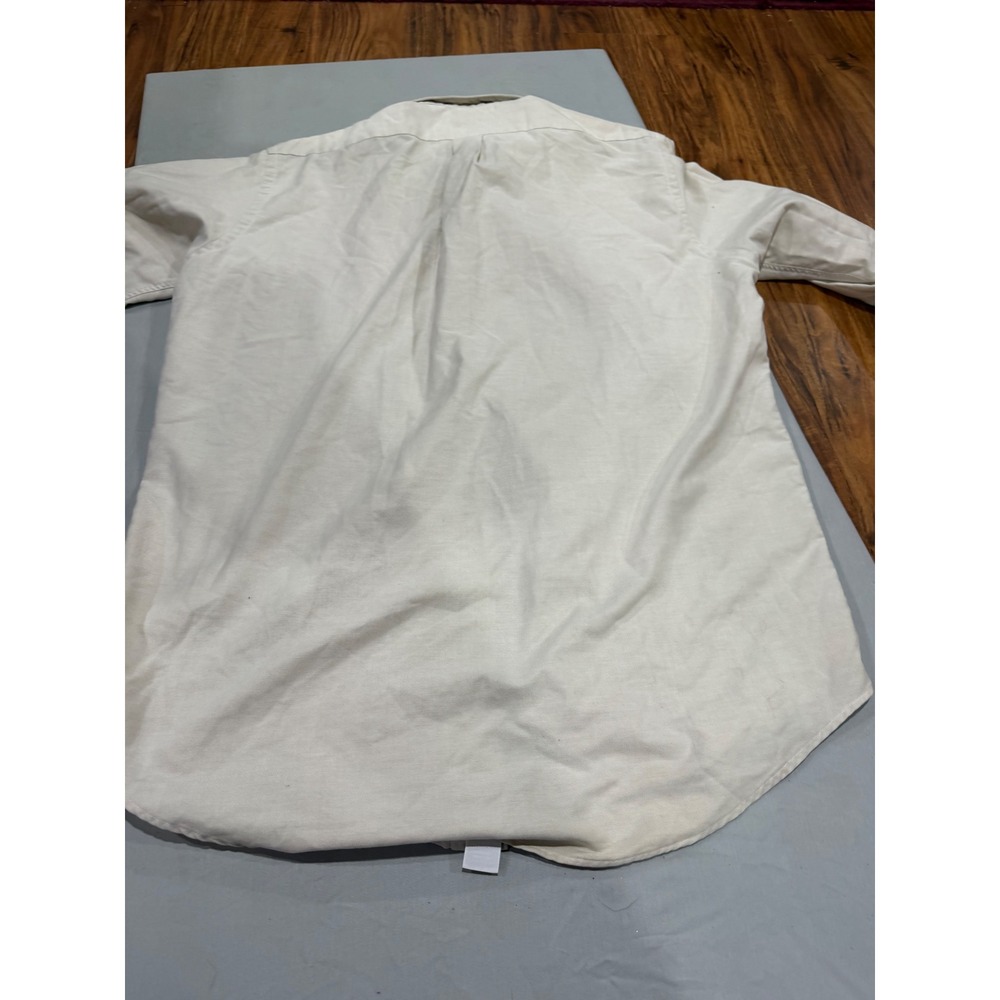 Classic Mens Chaps Ralph Lauren Oxford Shirt 16 34-35 Cream